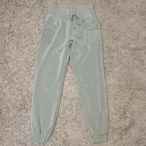 A New Day Gray Sage Green Soft Joggers